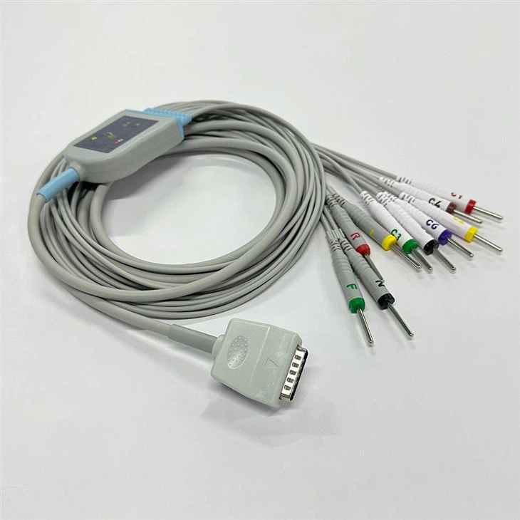 Compatible Shanghai Nihon Kohden ECG EKG Cable IEC 3.0