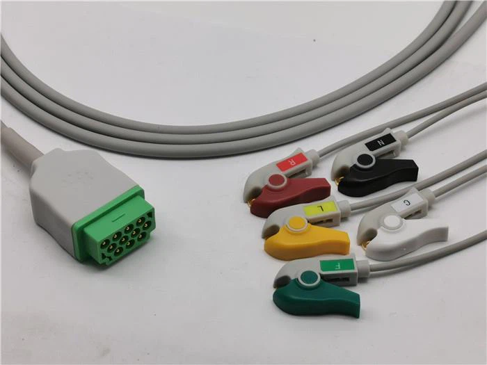 Cable de transductor ECG de GE Healthcare Marquette 5 clips conductors