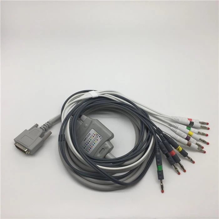 Niader Kohden Compatible EKG Cable Leadwires 10 derivats