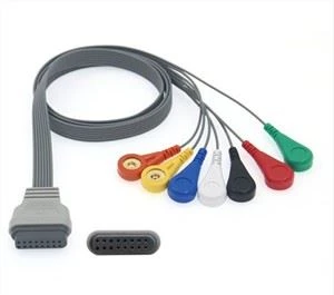 Edan 16 pins AHA 7 derivacions Cable ECG Holter Cable Leadwire