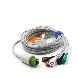 Spacelabs Cable ECG rodó de 17 pines Leadwire 5 derivacions