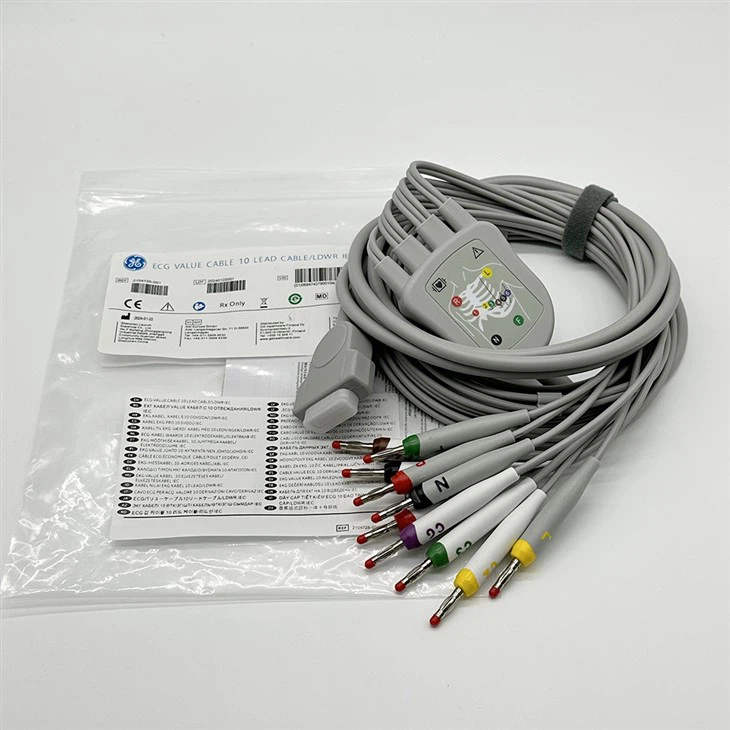 Original 10-Lead GE ECG/EKG Value Cable 2104726-001